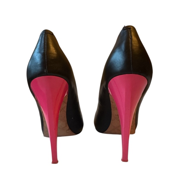 L.A.M.B. Hydra Black Pump with Pink Heel Size 8 - Picture 4 of 7